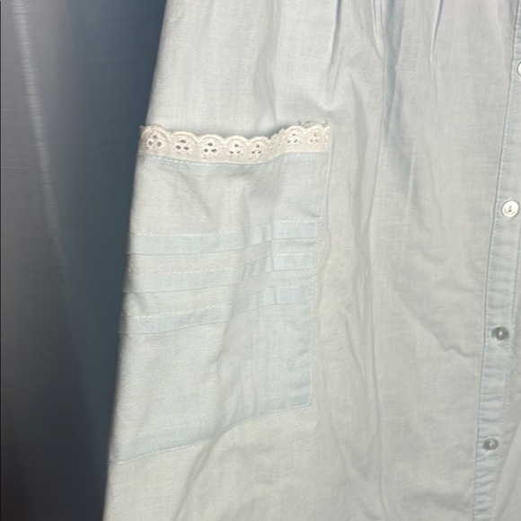 Vintage Light Blue Sleeveless Night Dress - Picture 3 of 10